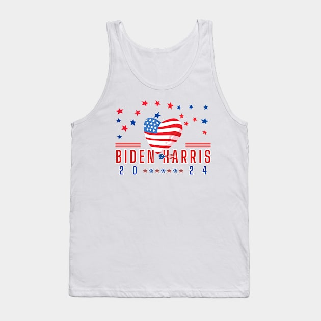 US President Joe Biden supported US Vice President Pride Democrat Tank Top by click2print